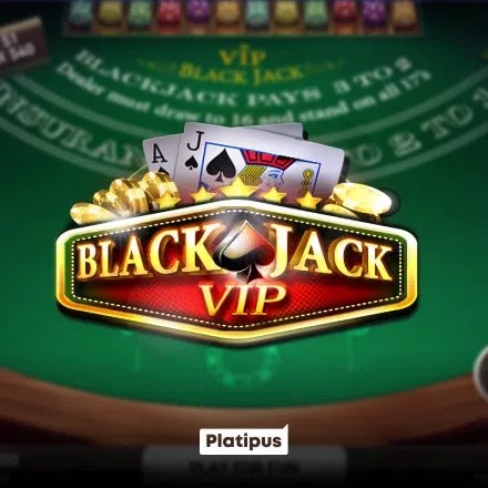 Blackjack VIP slot visual from Platipus available on spinko24.vip