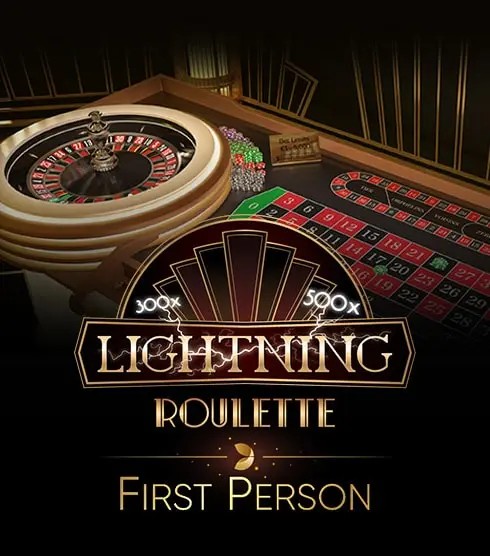 Live Dealer logo of First Person Lightning Roulette from Evolution at Spinko24